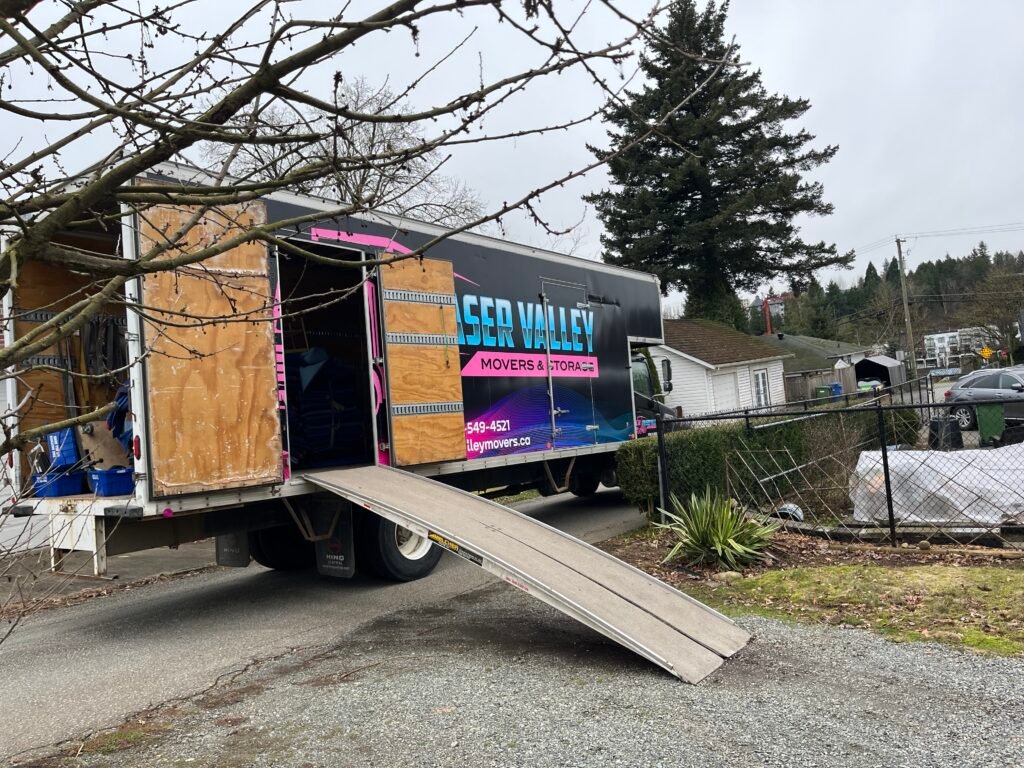 Fraser Valley Movers truck in action